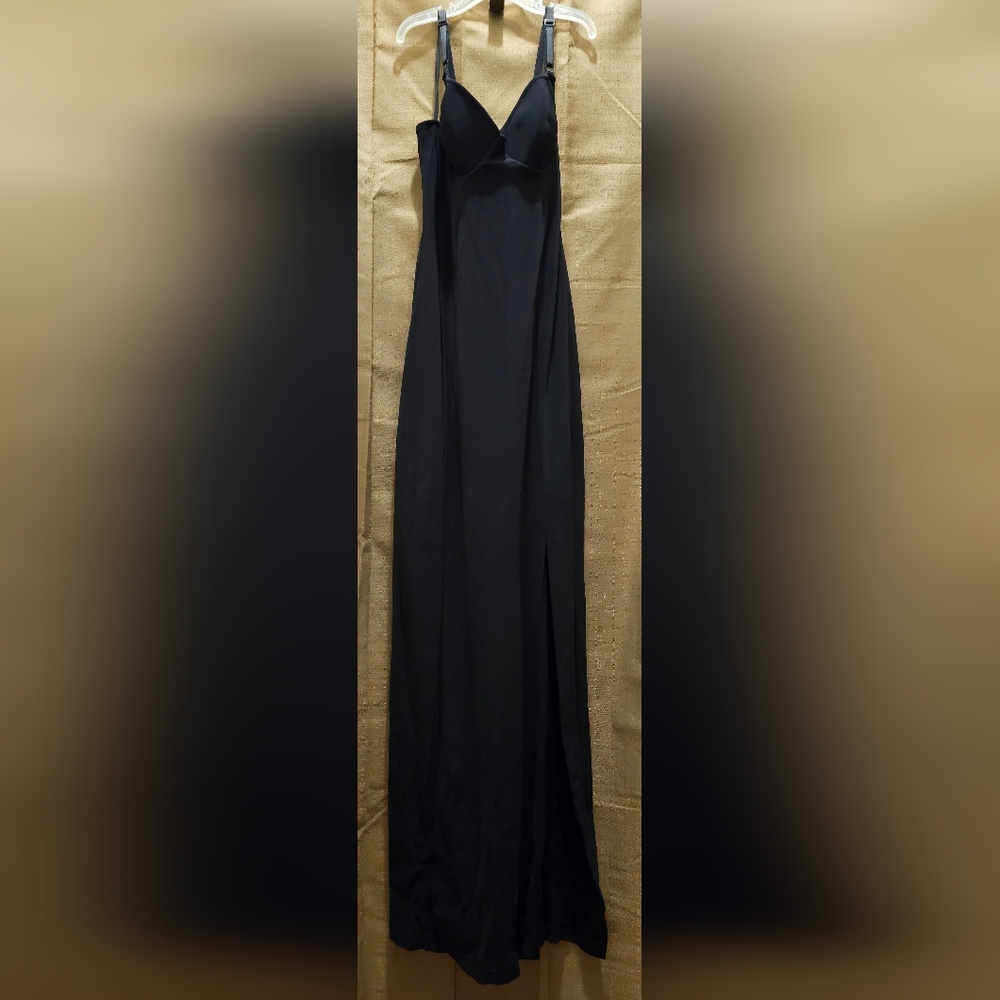 PEEP Black Size Large Spandex Sleeveless Dress w/ Split